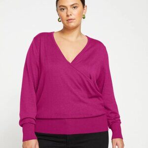 Universal Standard Purple Wrap Sweater | Brand New | With Tags | Size 14-16